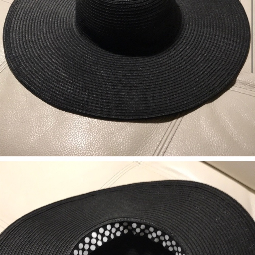 J. Crew Black Wide-Brim Hat